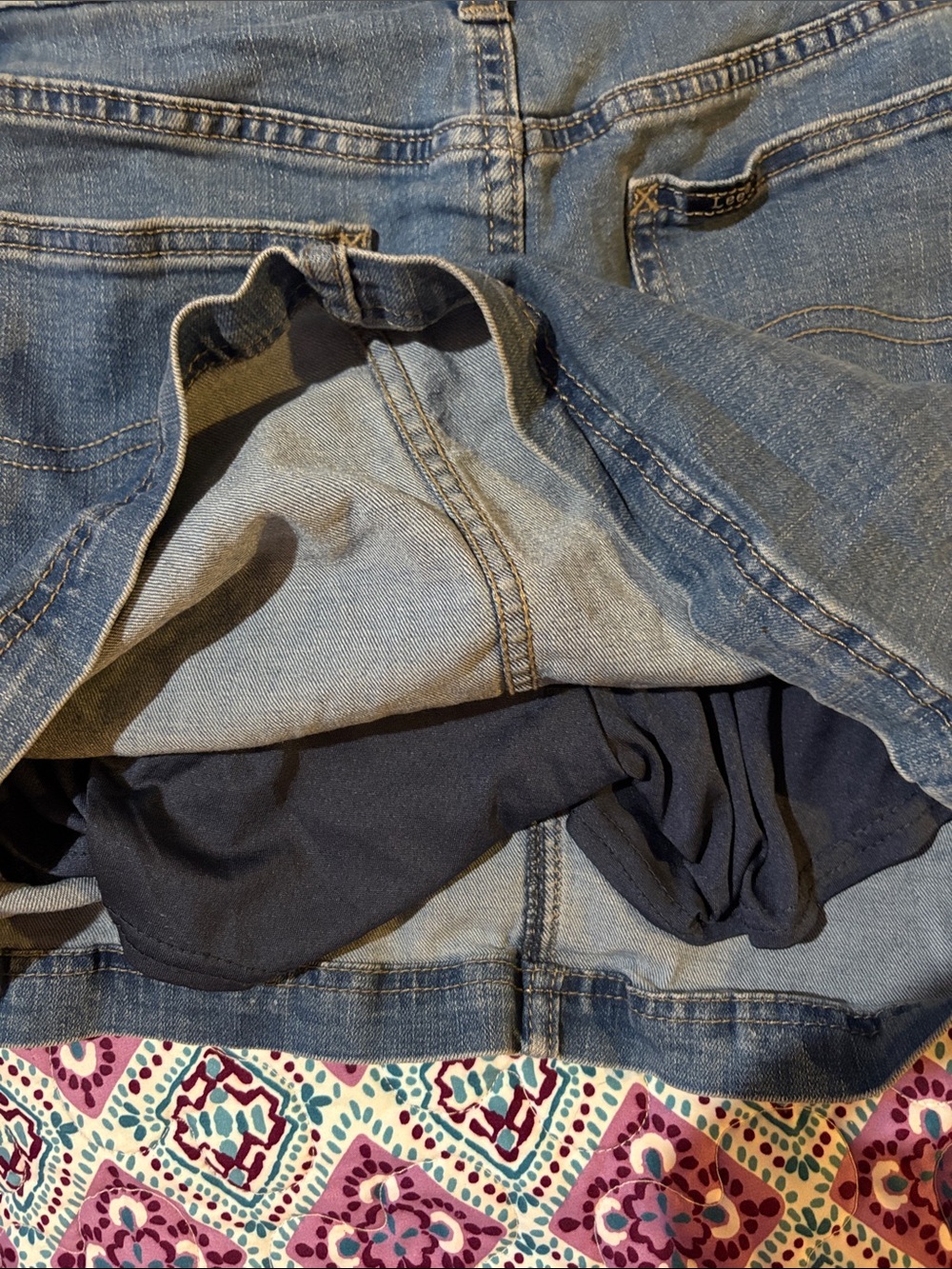 Lee Mid-Rise DenimSkort in Blue Size 8 - Picture 5 of 5